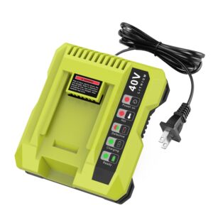 bakipante op401 40v battery charger compatible with ryobi 40v battery charger for op4015 op4026 op4026a op4030 op40301 op4040 op4050 op4050a lithium-ion battery