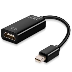 mini displayport to hdmi adapter for imac mid 2011(27-inch, 21.5 inches) mini dp to hdmi adapter compatible with macbook air/pro, microsoft surface pro/dock, projector and more 1-pack