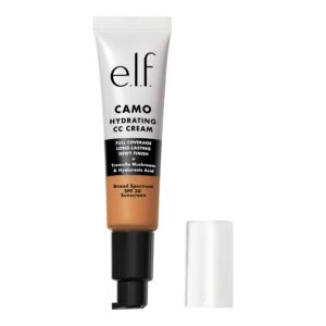 e.l.f. camo cc cream, color correcting medium-to-full coverage foundation with spf 30, tan 400 w, 1.05 oz (30g)