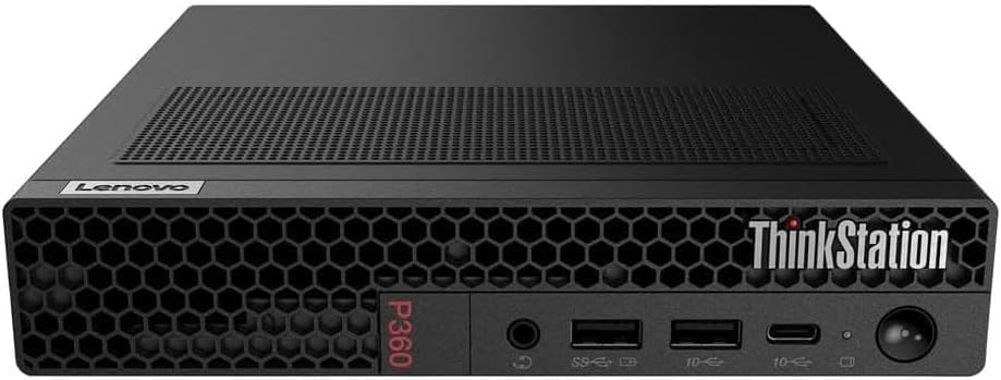 Lenovo TS P360 Tiny Business Desktop (12-Core Intel i7-12700T, 32GB DDR5 4800MHz RAM, 2TB PCIe SSD, NVIDIA T400 4GB, WiFi 6, BT 5.2, Win 10 Pro) w/Hub