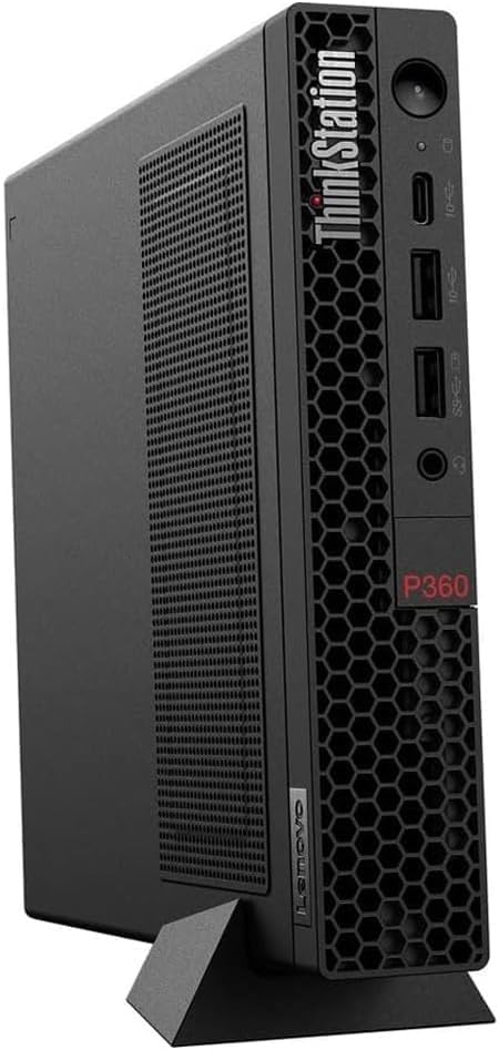 Lenovo TS P360 Tiny Business Desktop (12-Core Intel i7-12700T, 32GB DDR5 4800MHz RAM, 2TB PCIe SSD, NVIDIA T400 4GB, WiFi 6, BT 5.2, Win 10 Pro) w/Hub