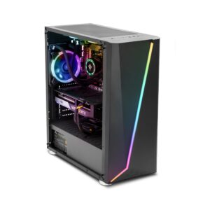 YEYIAN Kunai X11 Gaming PC Desktop Computer, INTEL i5-11600KF 6-Core 3.9GHz, GeForce RTX 3060 12GB GDDR6, 500GB NVMe SSD, 2TB HDD, 16GB DDR4 3200MHz, 120mm AIO Liquid Cooling, Windows 11, WiFi 5, BT 5