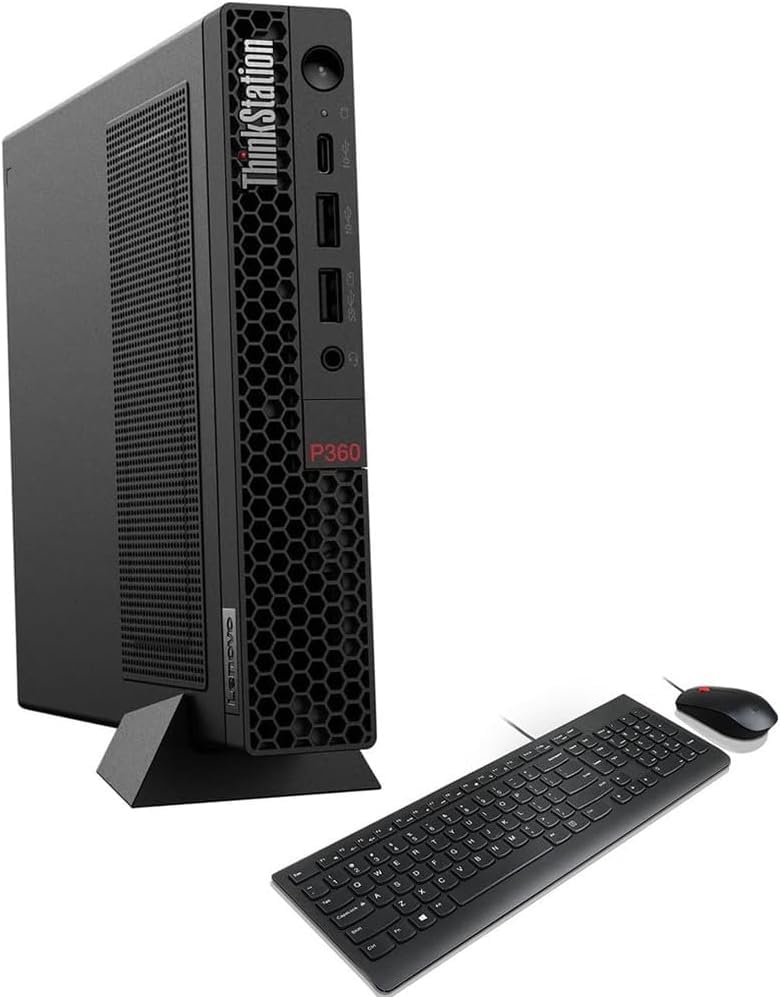 Lenovo TS P360 Tiny Business Desktop (12-Core Intel i7-12700T, 64GB DDR5 4800MHz RAM, 1TB PCIe SSD, NVIDIA T400 4GB, WiFi 6, BT 5.2, Win 11 Pro) w/Hub