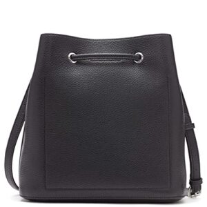 Calvin Klein Gabrianna Novelty Bucket Shoulder Bag, Black/Silver 1