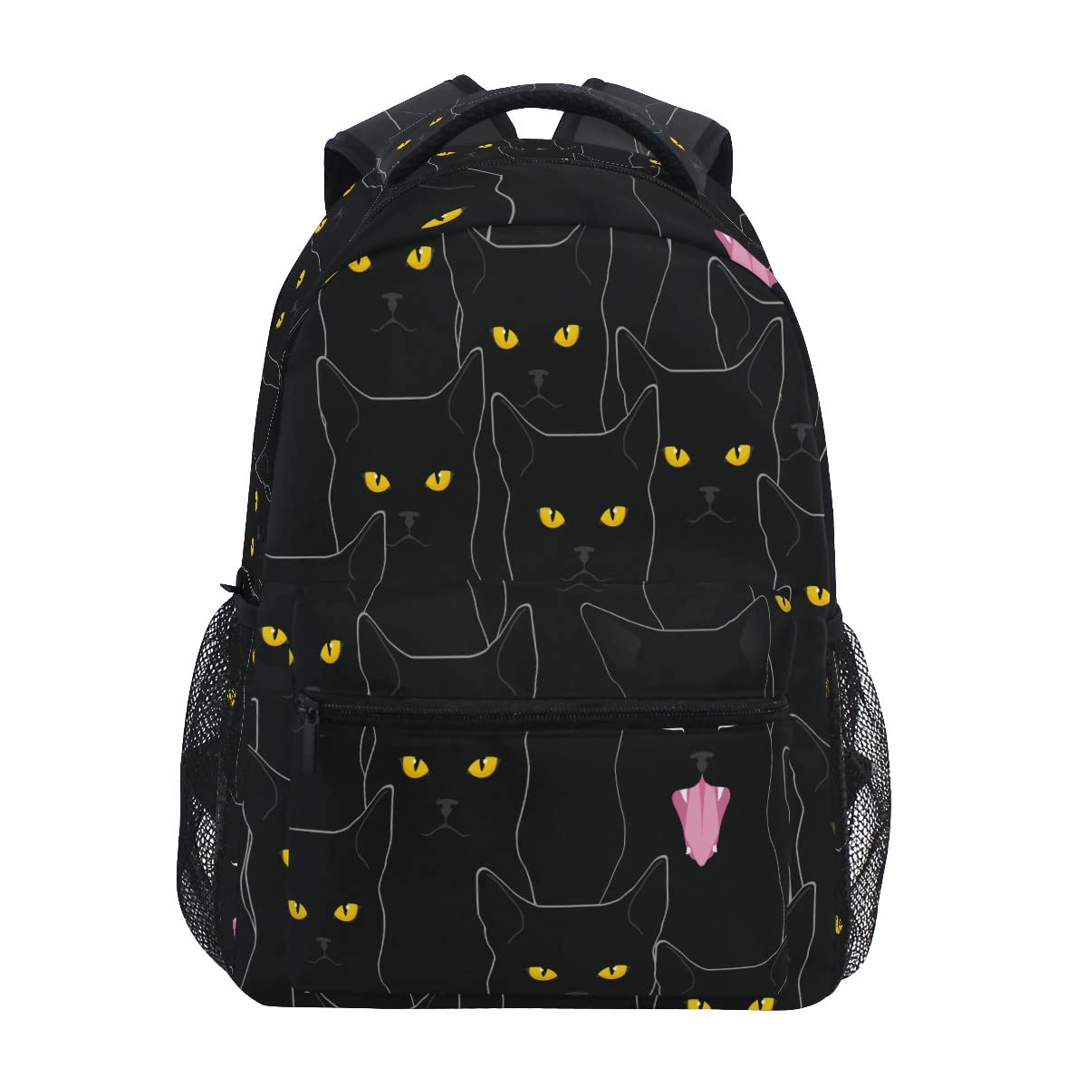 TropicalLife Funny Animal Cat Pattern Backpacks Travel Laptop Backpack Elementary Book Bag Casual Daypack for Teen Girls Boys Women School