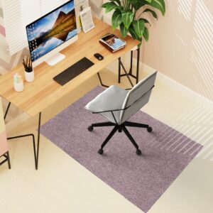 breenhill area rug 47"x27", office chair mat for hard floorsanti-slip,light brown low pile desk rug for rolling chair,floor protectors for chairs