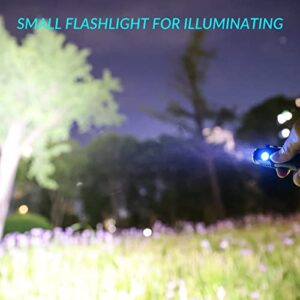 lexall Small Flashlight, 1200 High Lumens, USB Rechargeable Compact LED Flashlight with Clip, Mini Pocket Sized EDC Flashlight with Unique Tail Design