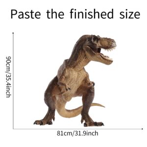 ROFARSO Cool Large Dinosaur Tyrannosaurus Rex Model Wall Stickers for Kids Removable Wall Decals DIY Peel and Stick Decorations for Nursery Baby Boys Bedroom Playroom Living Room Gaming Room