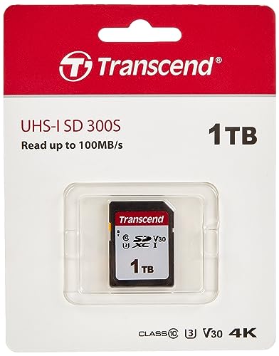 Transcend TS1TSDC300S 1TB SDXC UHS-I U3 V30 Memory Card