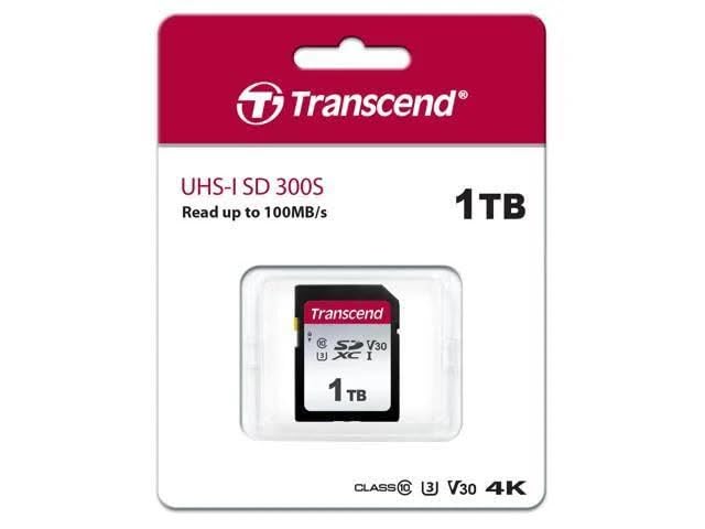 Transcend TS1TSDC300S 1TB SDXC UHS-I U3 V30 Memory Card