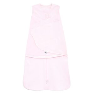 halo 100% cotton sleepsack swaddle, 3-way adjustable wearable blanket, tog 1.5, soft pink, small, 3-6 months