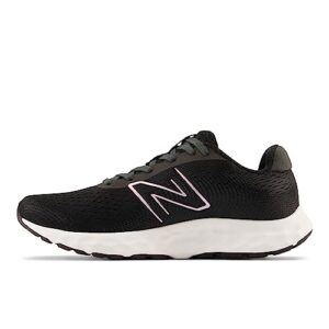 new balance women's 520 v8 running shoe, black/white, 8