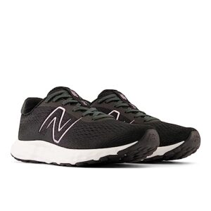 New Balance Women's 520 V8 Running Shoe, Black/White, 8