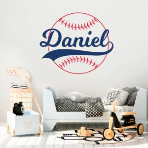 Baseball Wall Decals Decor Custom Name Art Sticker Poster Kids Room Personalized Sports Vinyl Boys Gift LD71