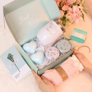 Happy Birthday Gifts for Women, Mothers Day Gifts for Mom Sister Her Best Friend Wife Aunt Teacher, Spa Gift Basket for Women Gift Box, Unique Birthday Gift Ideas for Women Who Have Everything