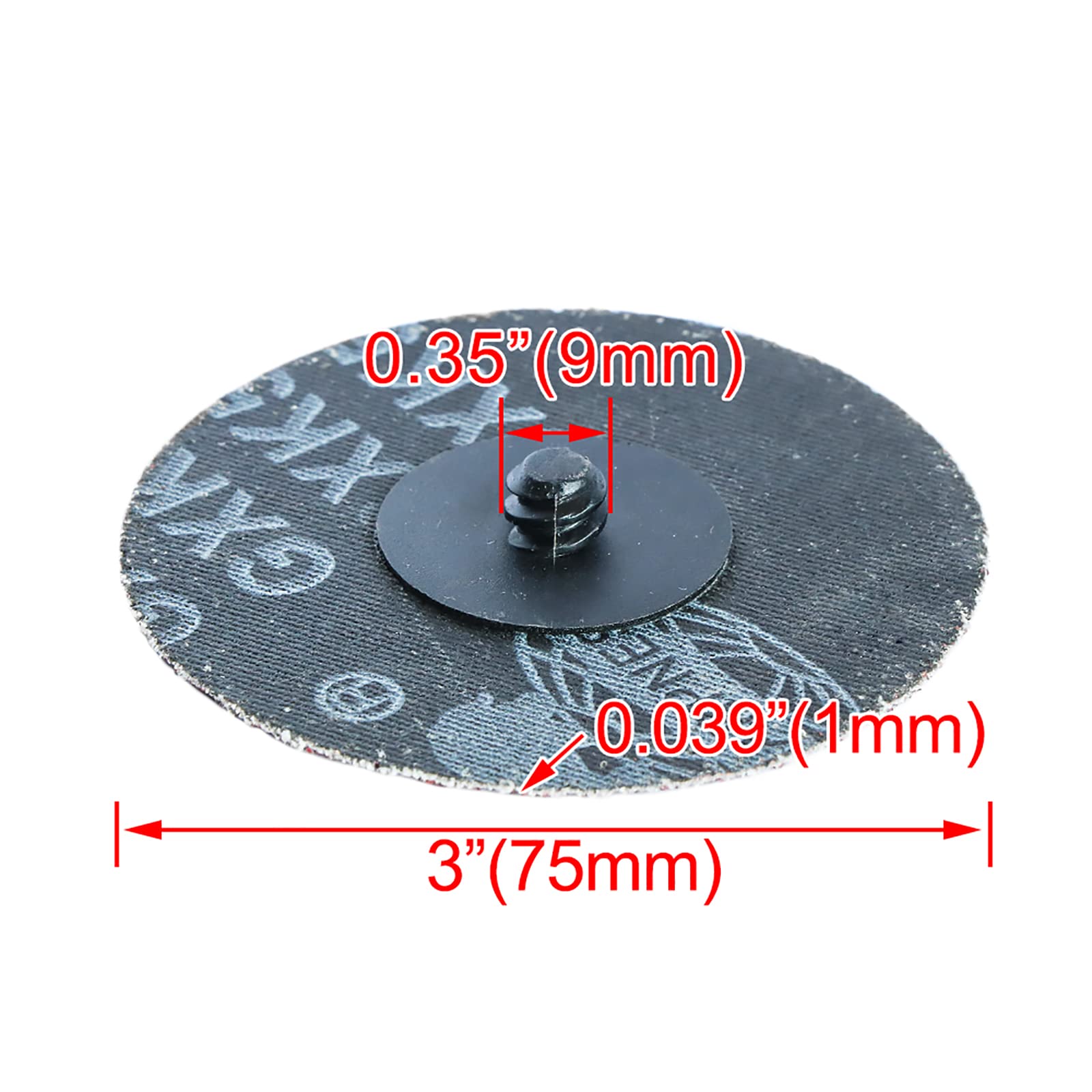 3" inch Sanding Disc Roll Lock R-Type Sandpaper Quick Change Disc Grinding Pad Abrasive Disc (80)