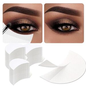 tailaimei 300 pcs eyeshadow shields, eyeshadow stencil for prevent makeup residue, lint free gel pad for eyeliner, eyelash extensions and lip makeup