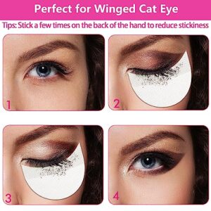 TailaiMei 300 Pcs Eyeshadow Shields, Eyeshadow Stencil for Prevent Makeup Residue, Lint Free Gel Pad for Eyeliner, Eyelash Extensions and Lip Makeup