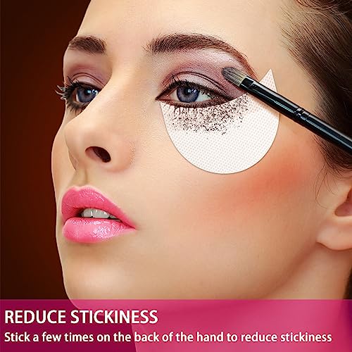 TailaiMei 300 Pcs Eyeshadow Shields, Eyeshadow Stencil for Prevent Makeup Residue, Lint Free Gel Pad for Eyeliner, Eyelash Extensions and Lip Makeup