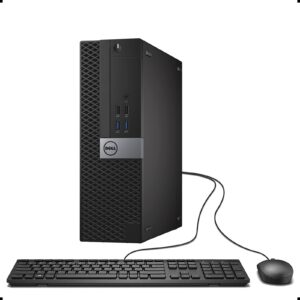 dell optiplex 5040 sff high performance business desktop computer, intel core i3-6100 3.7ghz, 8g ddr3l, 256g ssd, wifi, bt, 4k support, dp, hdmi, win 10 pro 64 english/spanish/french(renewed)