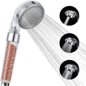 essbhach zen body shower head, high pressure hand held rainfall 3 mode shower envy shower head filter for dry hair & skin