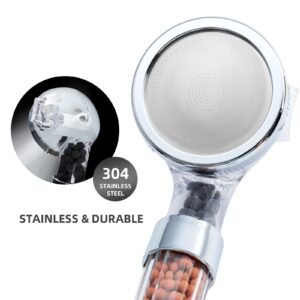 Essbhach Zen Body Shower Head, High Pressure Hand Held Rainfall 3 Mode Shower Envy Shower Head Filter for Dry Hair & Skin