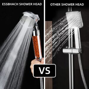 Essbhach Zen Body Shower Head, High Pressure Hand Held Rainfall 3 Mode Shower Envy Shower Head Filter for Dry Hair & Skin