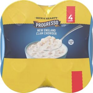 Progresso Rich & Hearty, New England Clam Chowder Soup, 18.5 oz., 4 Pack