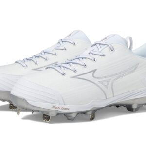 Mizuno Women's Sweep 6 Softball Shoe, White, 7