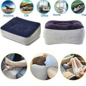 Ruiqas 1pcs Inflatable Air Foot Rest Pillow Footrest Cushion Travel Accessory