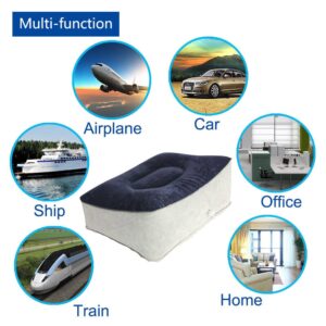 Ruiqas 1pcs Inflatable Air Foot Rest Pillow Footrest Cushion Travel Accessory