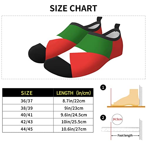 Palestinian Flag Water Shoes Outdoor Exercise Water Shoes Adult Water Shoes Necessities for Men Women Water Games Black