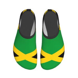 jamaica flag water shoes outdoor exercise water shoes adult quick-dry barefoot shoes necessities for men women water games black