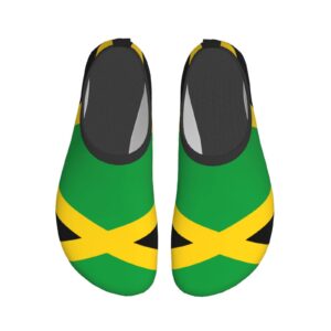 Jamaica Flag Water Shoes Outdoor Exercise Water Shoes Adult Quick-Dry Barefoot Shoes Necessities for Men Women Water Games Black