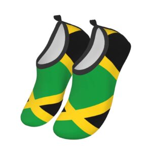 Jamaica Flag Water Shoes Outdoor Exercise Water Shoes Adult Quick-Dry Barefoot Shoes Necessities for Men Women Water Games Black