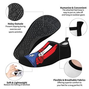 Puerto Rican Flag Logo Water Shoes Outdoor Exercise Water Shoes Adult Water Shoes Necessities for Men Women Water Games Black