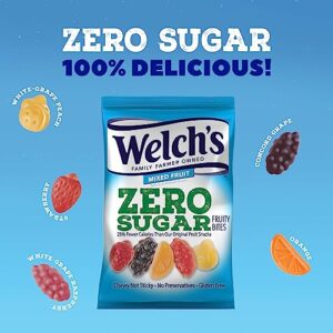 Welch’s Fruit Snacks, Zero Sugar Mixed Fruit, Berries 'N Cherries & Island Fruit, Perfect for School Lunches, Variety Case, 3 oz (Pack of 6)