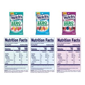 Welch’s Fruit Snacks, Zero Sugar Mixed Fruit, Berries 'N Cherries & Island Fruit, Perfect for School Lunches, Variety Case, 3 oz (Pack of 6)