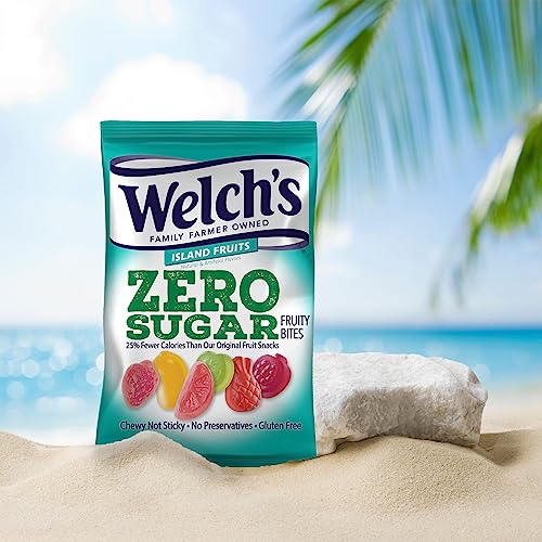 Welch’s Fruit Snacks, Zero Sugar Mixed Fruit, Berries 'N Cherries & Island Fruit, Perfect for School Lunches, Variety Case, 3 oz (Pack of 6)