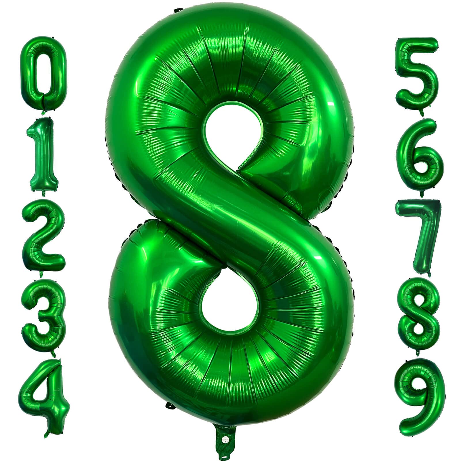 40 Inch Dark Green Number 8 Balloon Large Size Giant Jumbo Digit Mylar Foil Helium Dark Green Balloons for Birthday Party Celebration Decorations Graduations Anniversary Baby Shower Photo Shoot