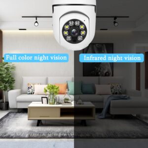 360 Camera, Light Bulb Camera Full HD 1080P, 5GHz WiFi Camera with 18 Mth Cloud Storage, Night Vision Motion Detection Wireless Camera Home Security Cameras, Home Baby, Pet Monitor