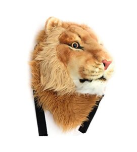 wyike domineering 3d animal head backpack bengal tiger head backpack/lion head backpack and wall mount (large, lion)