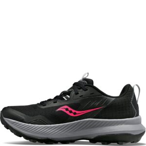 saucony women's blaze tr hiking shoe, black/vizi pink, 8