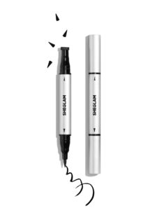 sheglam black liquid eyeliner pen with wing stamp long lasting waterproof eye liner makeup