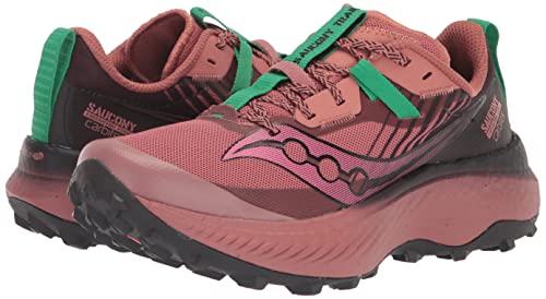 Saucony Women's Endorphin Edge Hiking Shoe, SOOT/Basalt, 8