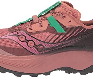 Saucony Women's Endorphin Edge Hiking Shoe, SOOT/Basalt, 8