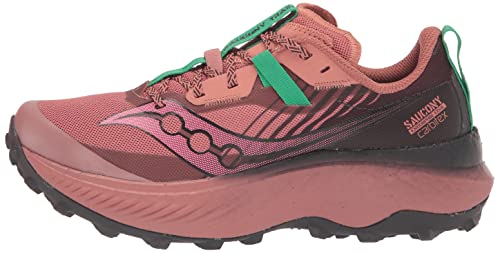 Saucony Women's Endorphin Edge Hiking Shoe, SOOT/Basalt, 8