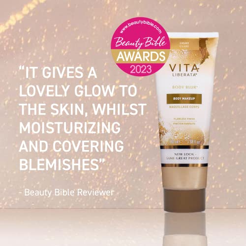 Vita Liberata Body Blur, Leg and Body Makeup. Skin Perfecting Foundation for Flawless Bronze, Easy Application, Radiant Glow, Evens Skin Tone, New Packaging