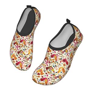 cute chickens print water shoes for men women aqua socks barefoot quick-dry beach swimming shoes for yoga pool exercise swim surf