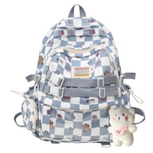 lokkcy kawaii backpack for school,backpacks for girls and backpack for girls 10-12 japanese school bag book bags for girls 8-12(blue)